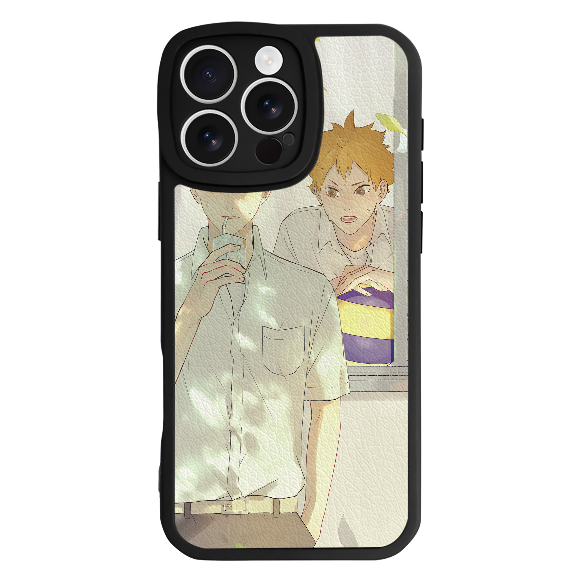 （画像用） ハイキュー!! Haikyu!! 【iPhone 16シリーズ対応】シリコンスマホケース（レザー調） 材質：シリコン